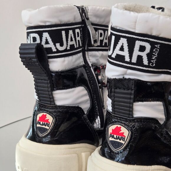 Pajar Black and White Winter Boots with Red Accents - Picture 5 of 14